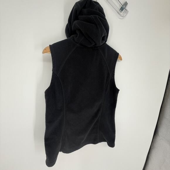 Columbia Hooded Vest Women MED M Benton Springs Fleece Zip Outdoors Hiking, 2919 - Picture 2 of 9